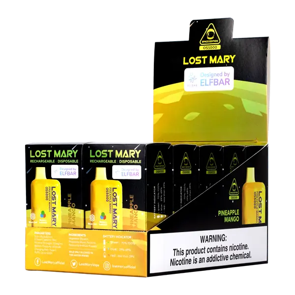 BUY 1 GET 1 FREE Pineapple Mango Lost Mary OS5000 | Vape Amazon India Lost Mary