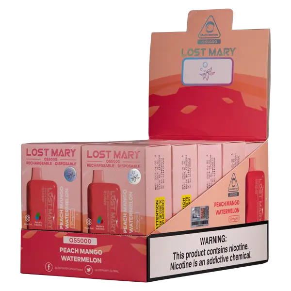 BUY 1 GET 1 FREE Peach Mango Watermelon Lost Mary OS5000 | Vape Amazon India Lost Mary