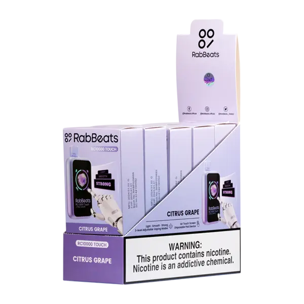 BUY 1 GET 1 FREE Citrus Grape RabBeats RC10000 Touch | Vape Amazon India RabBeats