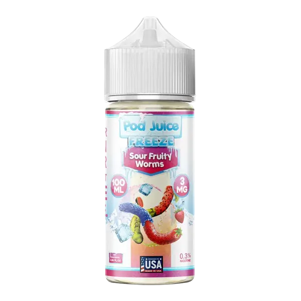 BUY 1 GET 1 FREE Sour Fruity Worms Freeze Pod Juice 100ml | Vape Amazon India