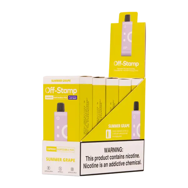 BUY 1 GET 1 FREE Summer Grape Off Stamp SW9000 Disposable | Vape Amazon India Off Stamp