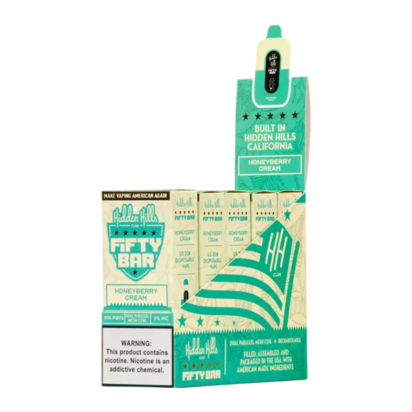 BUY 1 GET 1 FREE Honeyberry Cream Hidden Hills X Fifty Bar | Vape Amazon India Hidden Hills Club