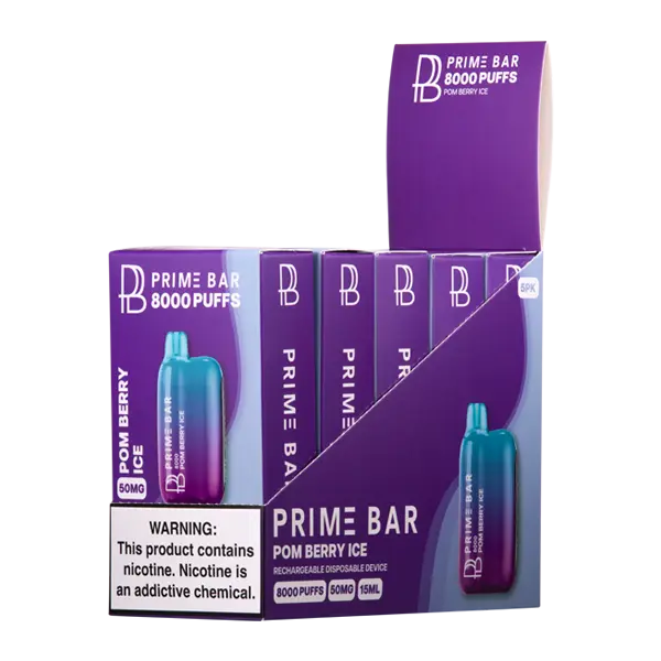 BUY 1 GET 1 FREE Pom Berry Ice Prime Bar 8000 | Vape Amazon India Prime Bar