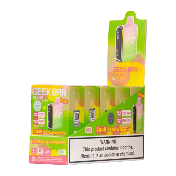BUY 1 GET 1 FREE Sour Strawberry Geek Bar Pulse | Vape Amazon India Geek Vape