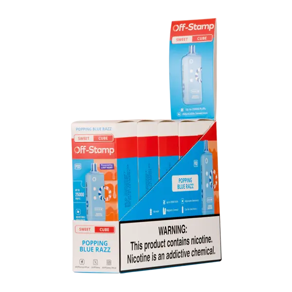 BUY 1 GET 1 FREE Popping Blue Razz Off Stamp Sweet Cube | Vape Amazon India Off Stamp