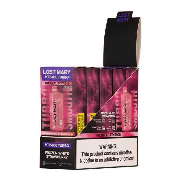 BUY 1 GET 1 FREE Frozen White Strawberry Lost Mary MT15000 Turbo | Vape Amazon India Lost Mary