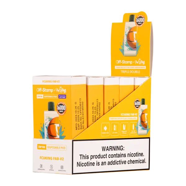 BUY 1 GET 1 FREE Fcuking Fab-V2 Off Stamp X Pod King SW16000 Disposable | Vape Amazon India Off Stamp