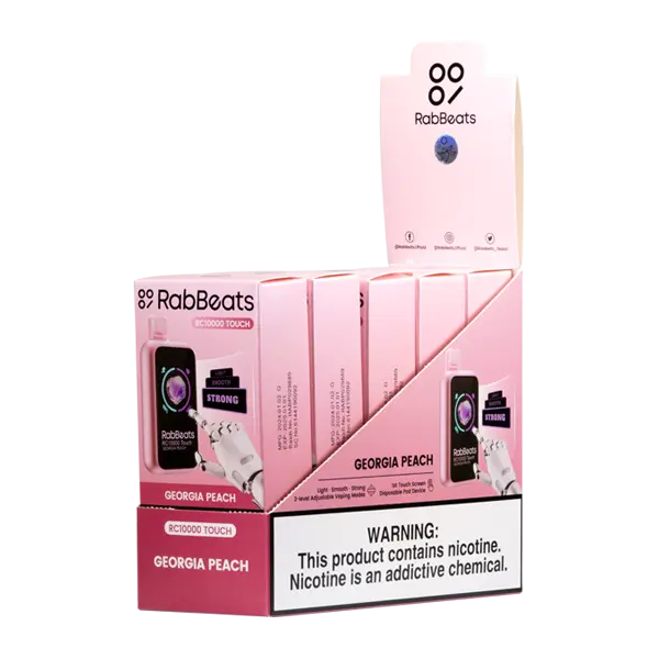 BUY 1 GET 1 FREE Georgia Peach RabBeats RC10000 Touch | Vape Amazon India RabBeats