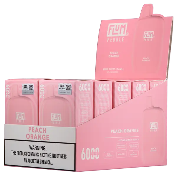 BUY 1 GET 1 FREE Peach Orange FLUM Pebble | Vape Amazon India Flum