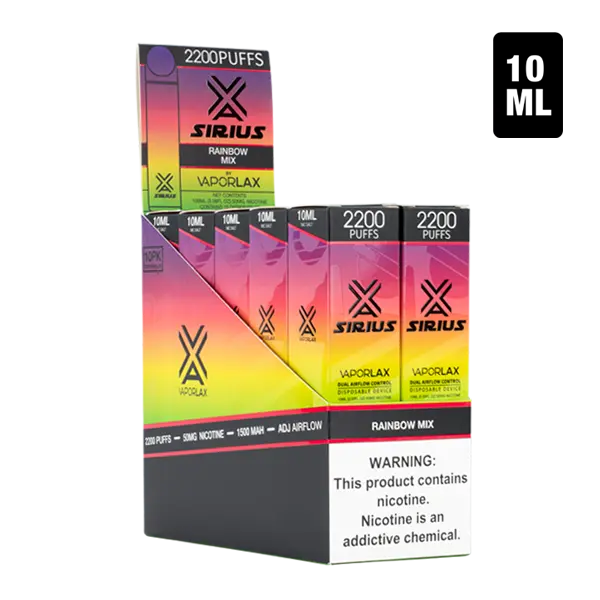 BUY 1 GET 1 FREE Rainbow Mix by Sirius | Vape Amazon India VaporLax