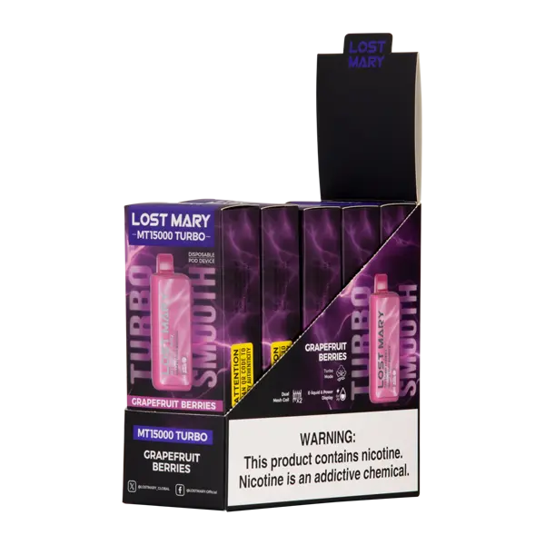 BUY 1 GET 1 FREE Grapefruit Berries Lost Mary MT15000 Turbo | Vape Amazon India Lost Mary
